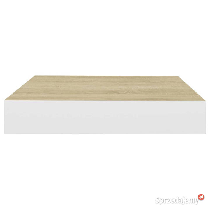 Półki ścienne 2 dębowobiałe 23 x 235 x 38 MDF Warszawa