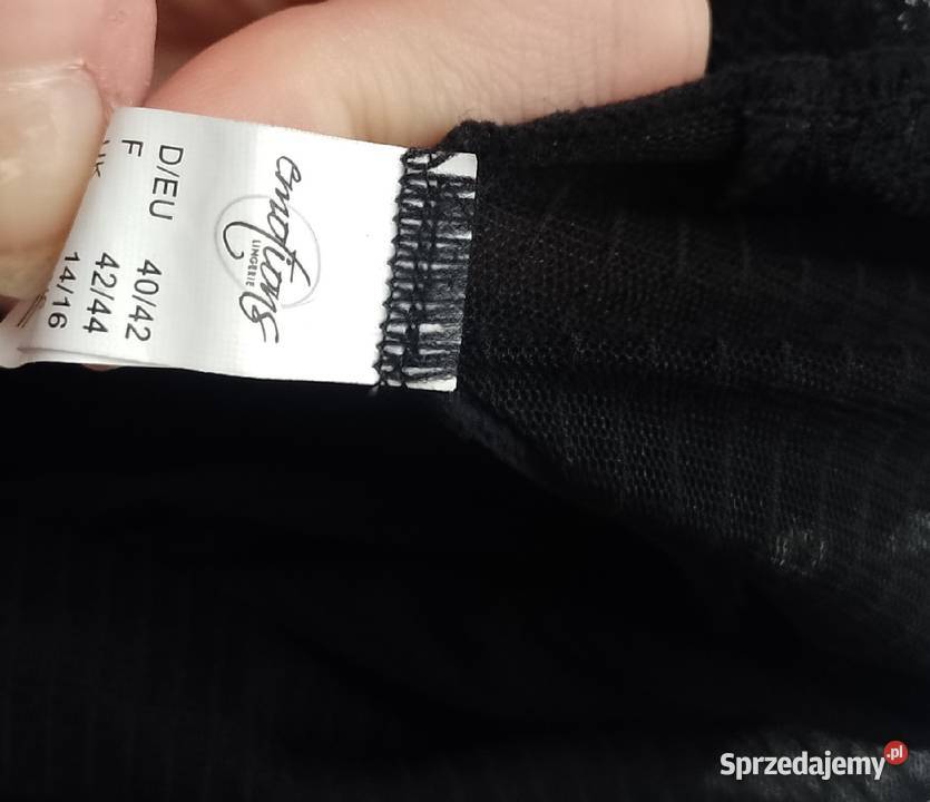 4042 LXL Zmysłowa czarna koronkowa halka pod Kraków sprzedam