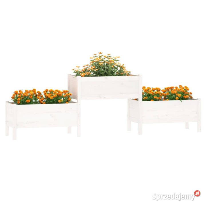 Donica biała 2455x44x75 lite drewno sosnowe mazowieckie Warszawa