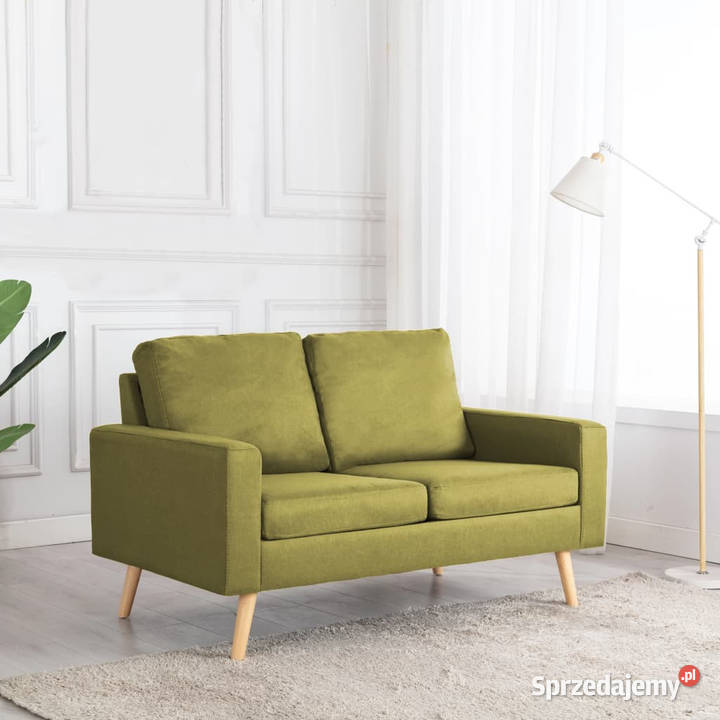 2osobowa sofa zielona tapicerowana tkaniną Warszawa