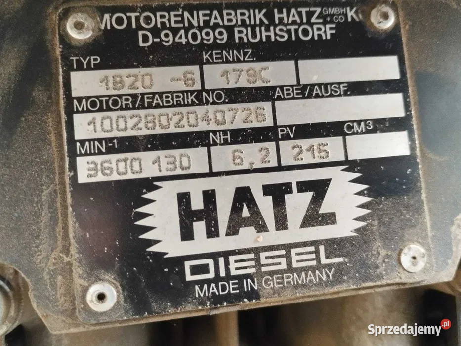 Silnik HATZ 1B20 zagęszczarka walec agregat ze małopolskie Tarnów sprzedam