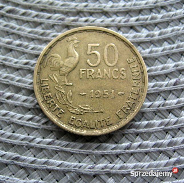 Francja 50 Franków 1951r Numizmatyka Kolekcje Kalisz sprzedam