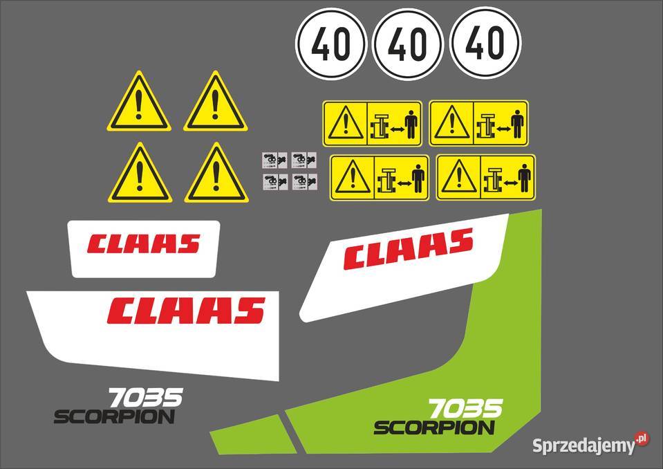 Naklejki claas scorpion 7035 zamienniki