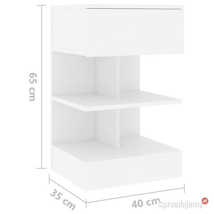 Szafka nocna biała 40x35x65 materiał Nocne mazowieckie Warszawa