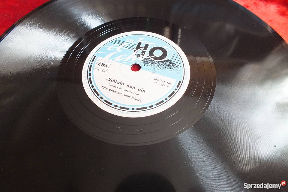 Płyta winylowa szelakowa niemiecka gruba i płyta winylowa Żary