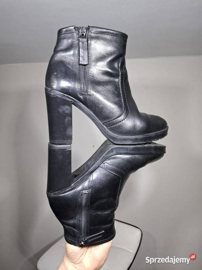 Botki 37 damskie czarne skórzane Kraków