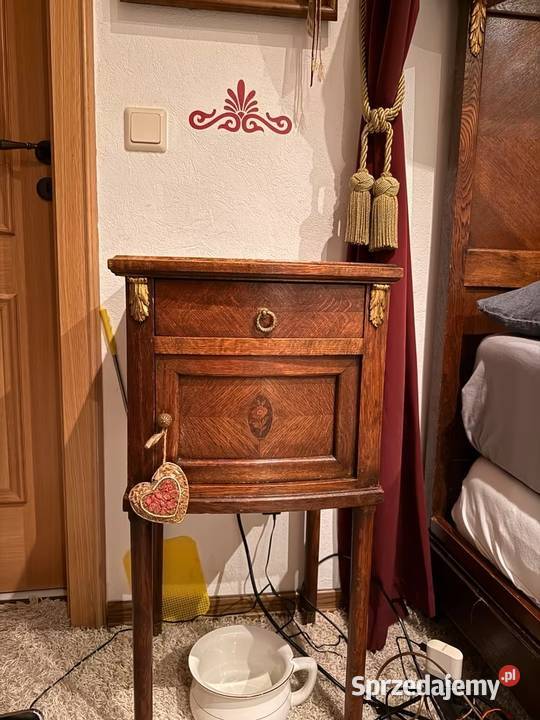 Stara sypialnia dębowa secesyjna łóżko szafa