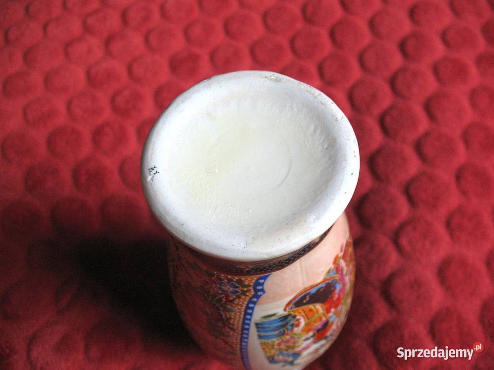 Wazon Misternie zdobiony złoty relief porcelana Siedlce