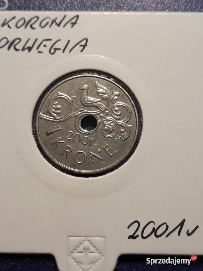 1 Korona Norwegia 2001 r Antyki, Sztuka, Kolekcje wielkopolskie Konin