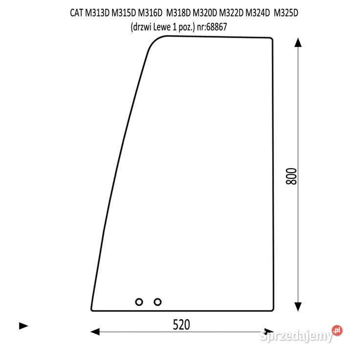 SZYBA DRZWI CAT M 313 315 316 318 320 322 324 Motoryzacja świętokrzyskie