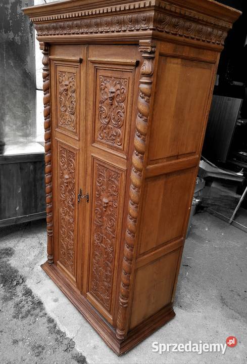 Piękna neorenesansowa szafa ok1910r antyk Wałbrzych