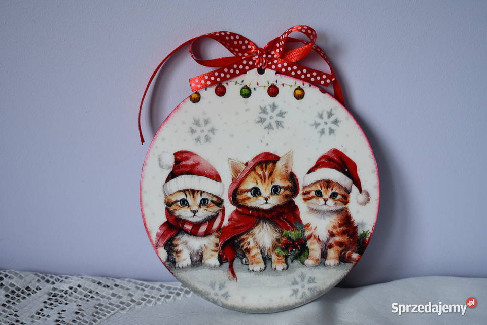 Świąteczna zawieszka decoupage dekoracja prezent Warszawa