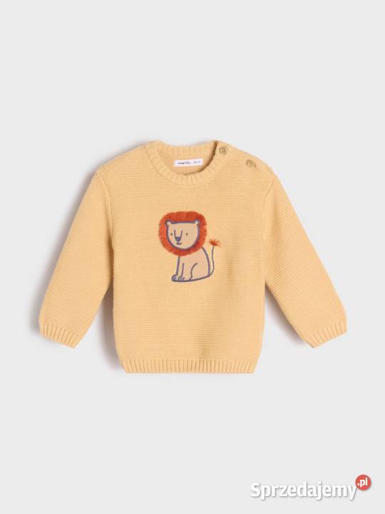 Sweter niemowlęcy Sinsay 68 pomarańczowy lew Szczecin