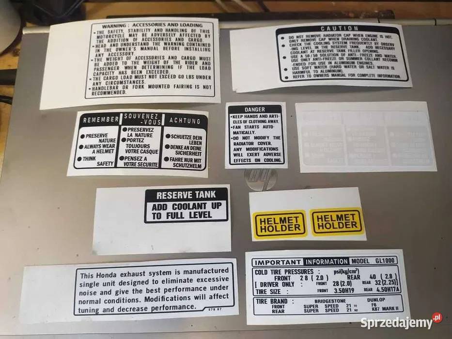 HONDA GL1000 naklejki Kleszczów