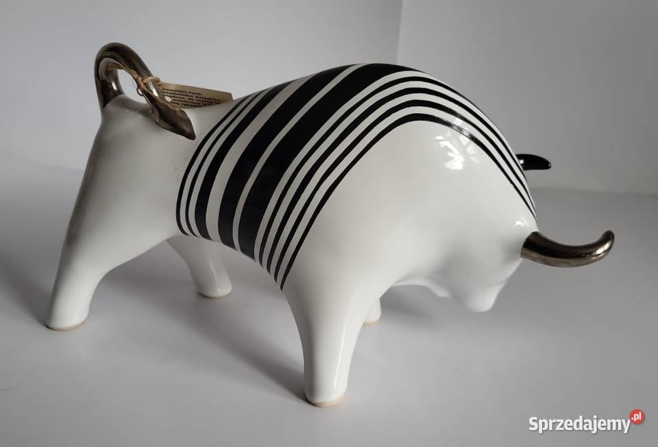 ŻUBR Byk Figurka Żubr ceramiczny ręcznie pomorskie Sierakowice