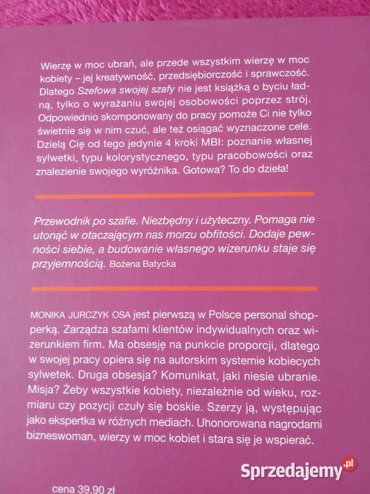 Książka pt Bądź szefowa swojej szafy Warszawa