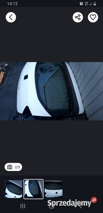Klapa Tył Seat Ibiza 3D Biała Kraków