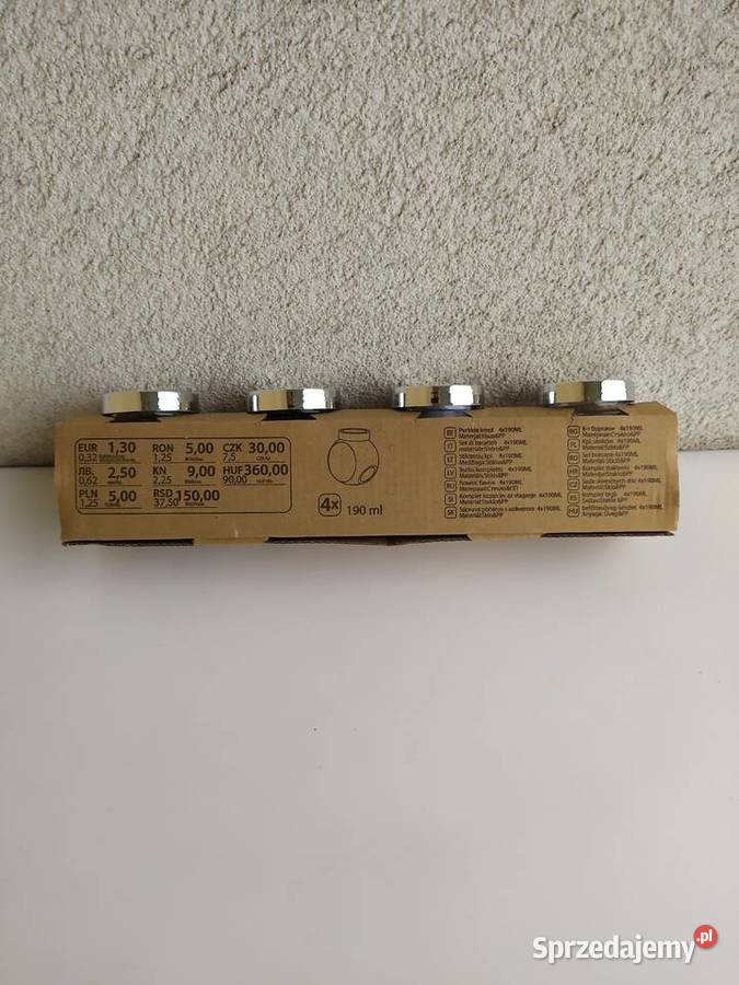 Słoiczki szklane białe do przypraw 4x190 ml Olecko