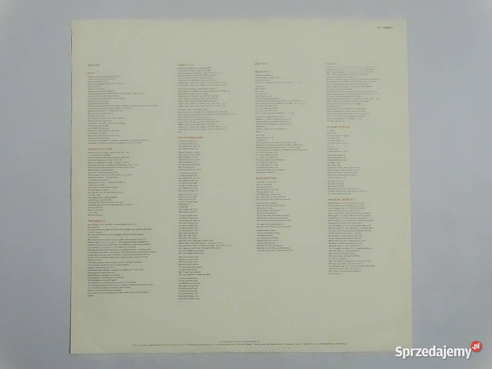 QUEEN The Miracle Winyl LP Oryginał 1989 Stan EX lubelskie Biłgoraj