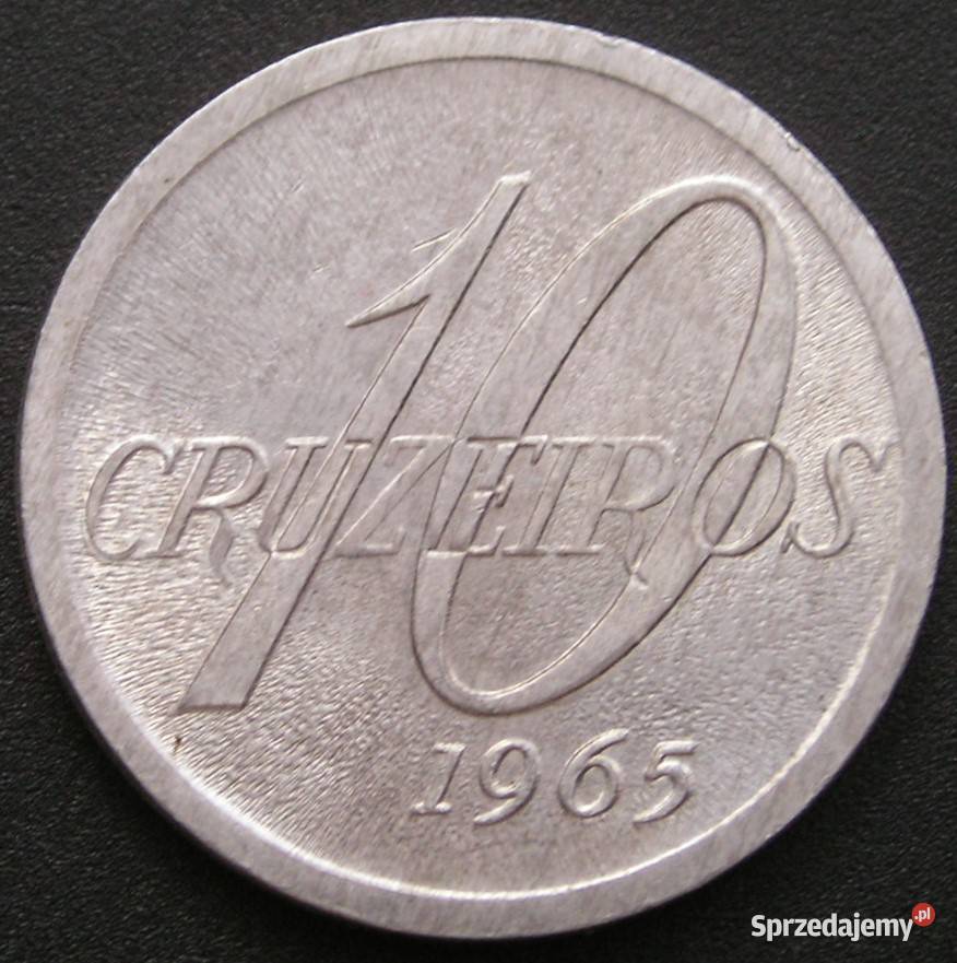 Brazylia 10 cruzeiros 1965 STAN MENNICZY Numizmatyka Łódź