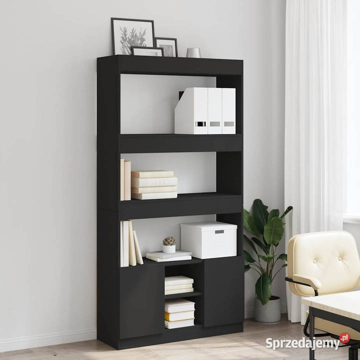 Kredens czarny 92x33x180 materiał drewnopochodny Warszawa