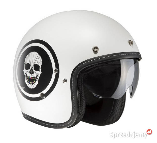 Otwarty kask vintage HJC FG70S Blenda Apol Biały Kaski i odzież Trzciel