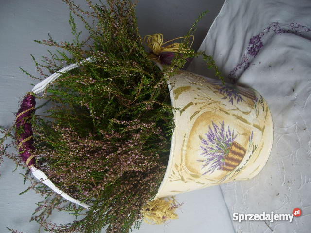 dekoracyjne wiaderko decoupage Pozostałe Opatów