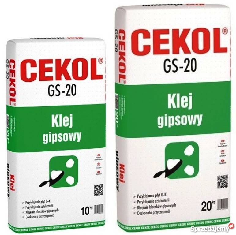 Klej GIPSOWY CEKOL GS20 WEWNĘTRZNY NA ŚCIANY DO Materiały budowlane pomorskie Gdańsk