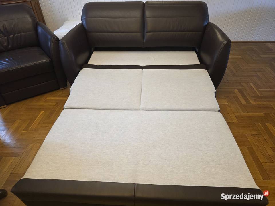 Sofa rozkładana fotel skóra naturalna ETAP Sofa Kraków sprzedam
