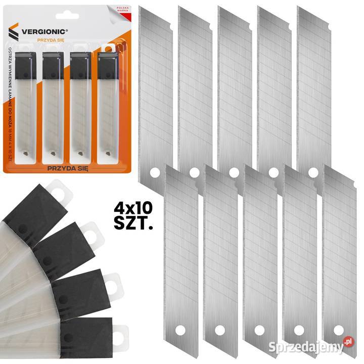 Nóż nożyk ostrza wymienne 40sztuk Lublin