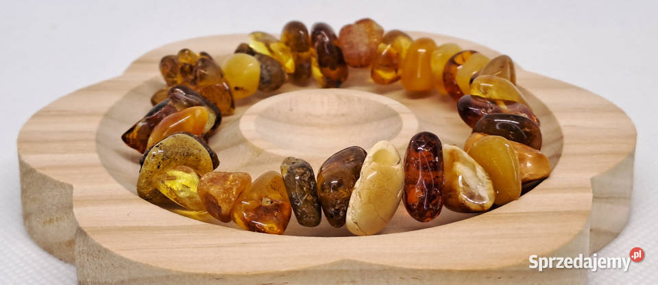 Bransoletka bursztyn bryłki miks mazowieckie