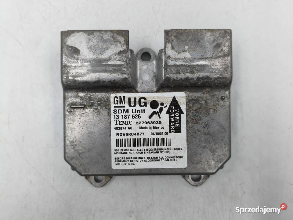 Moduł Poduszek Potwietrznych Sensor Airbag Opel Wyszków