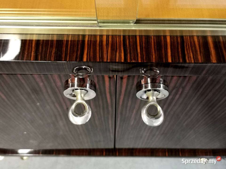 Witryna Serwantka heban makassar Palisander art mazowieckie