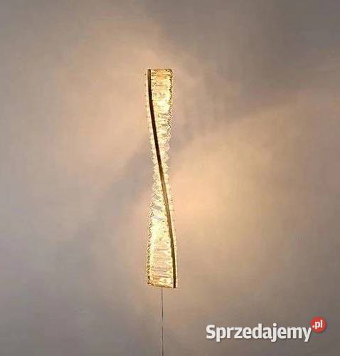 Żyrandol kryształowy złoty pojedyncza lampa Warszawa sprzedam