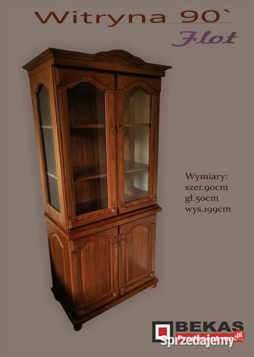 Stylowa Witryna Biblioteczka 90 OPEN Dąb Orzech sprzedam