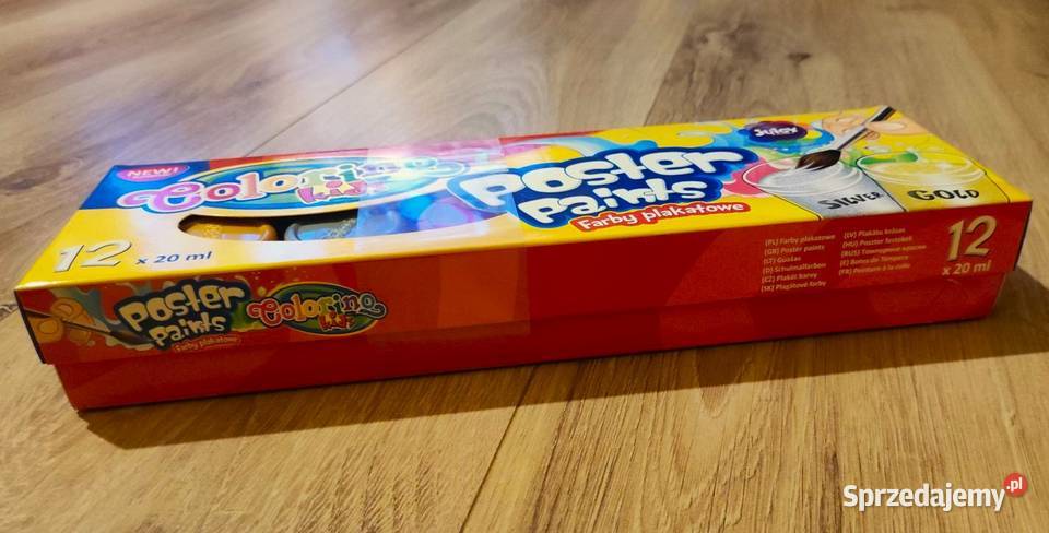 Farby plakatowe 12 kolorów x 20 ml Colorino KIDS Ciechocinek