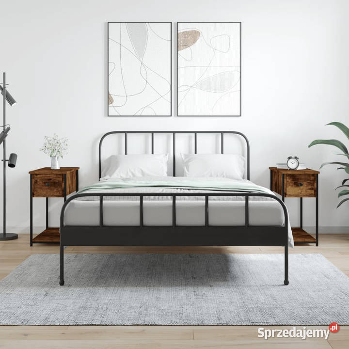Szafki nocne 2 przydymiony dąb 30x60x60 WM826058 Warszawa sprzedam