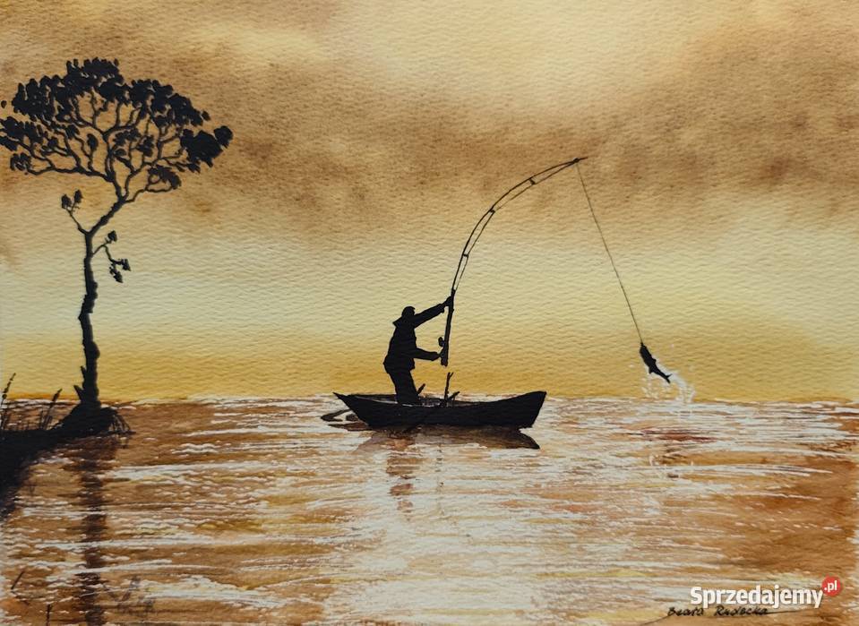 072 Akwarela Akwarelka Obraz pt Hobby Zamczysk