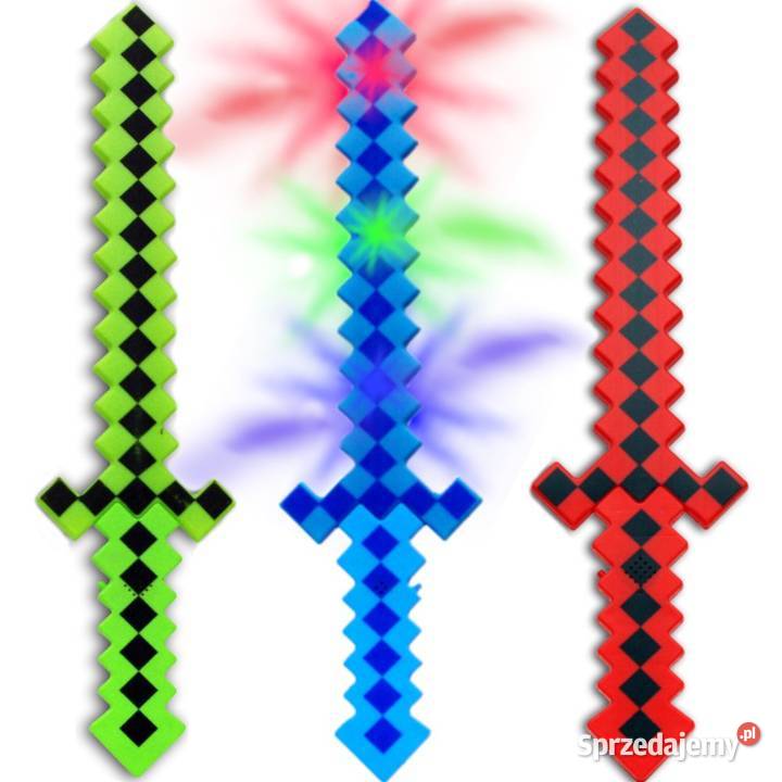 Zielony Miecz zabawka z efektami gra świeci 6 lat+ Pozostałe