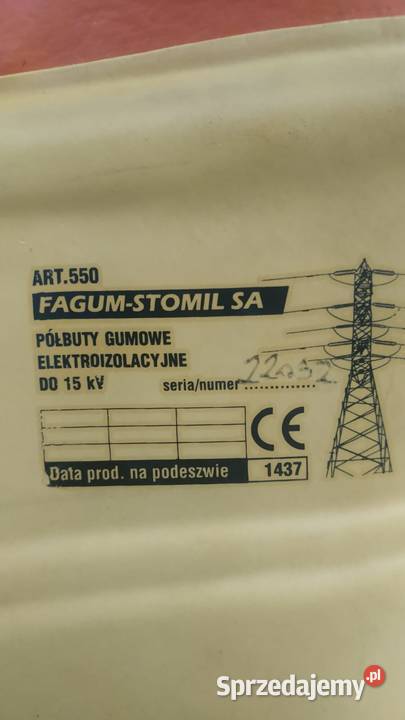Buty gumowe elektroizolacyjne FAGUMSTOMIL 550 Szczecin