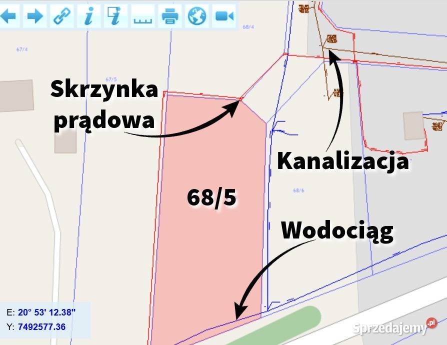 Działka budowlana jeziorem 017 ha Lutry 77zł/m2