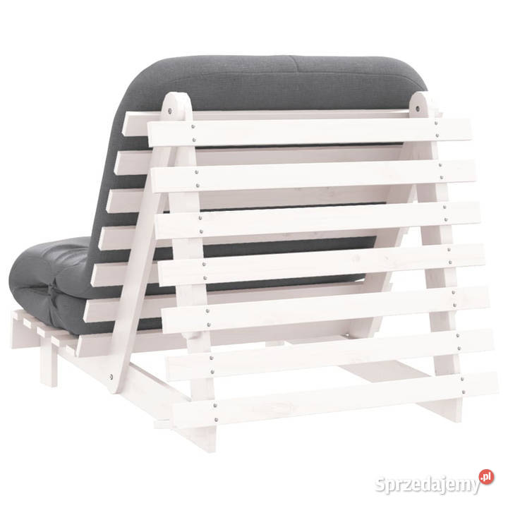 Sofa rozkładana futon z materacem biała Warszawa