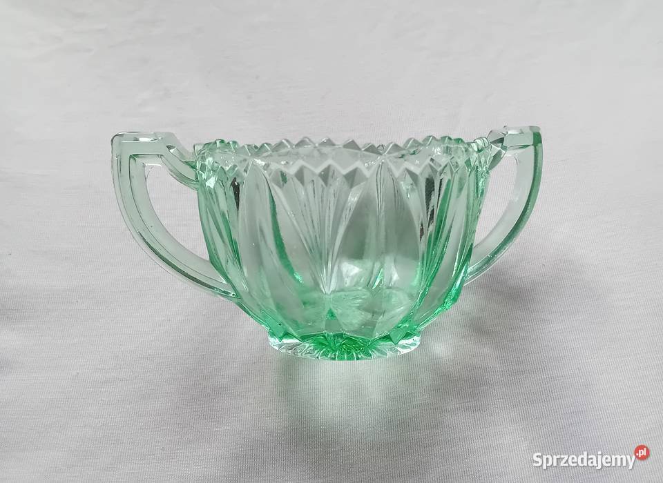 Zielona cukierniczka art deco Karhula Finlandia Koźminek