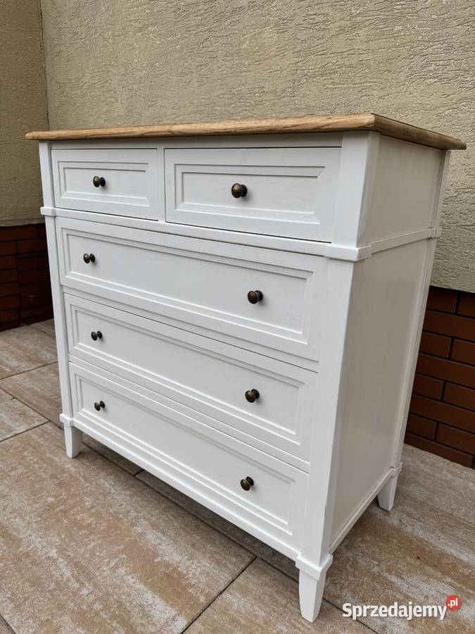 Komoda z szufladami biała szafka Sulbiny