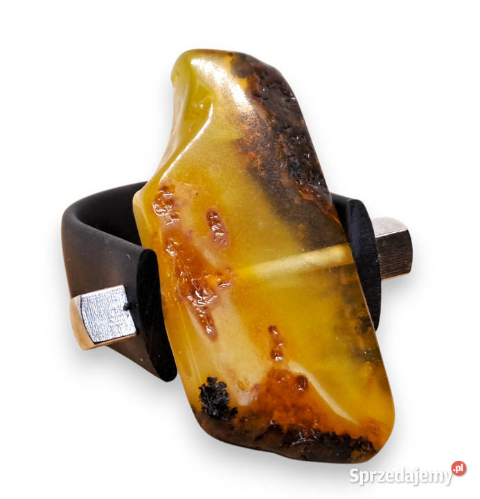 Pierścionek z bursztynu BURSZTYN polerowany Warszawa