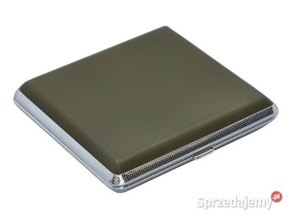 Metalowa Papierośnica Pokryta Gładką Ekoskórą Ostrowy nad Okszą