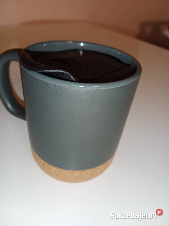 Kubek ceramiczny z pokrywką Wrocław sprzedam