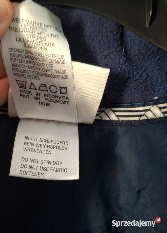 Kurtka vintage Adidas granatowa z neonowymi Rozmiar M Kurtki i płaszcze