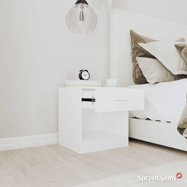 2 szafki nocne z szufladą białe WM242547 Warszawa