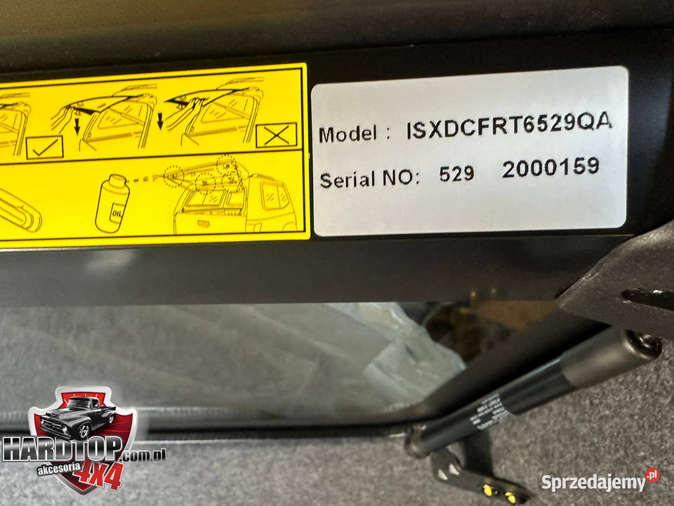 Zabudowa Isuzu D HARDTOP na pakę SZYBY 2011